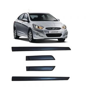 Side Door Beading Door Protector Accessories for Verna Fluidic Black